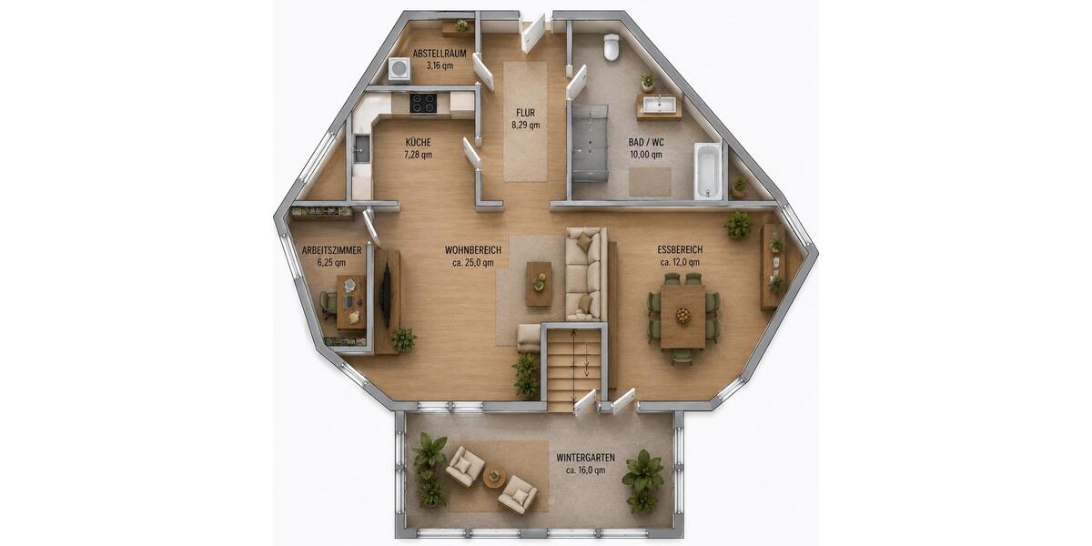 Etagenwohnung Ronnenberg - 3 Zimmer, 125 m&sup2;, 1.100&euro; | Angebot:26705792