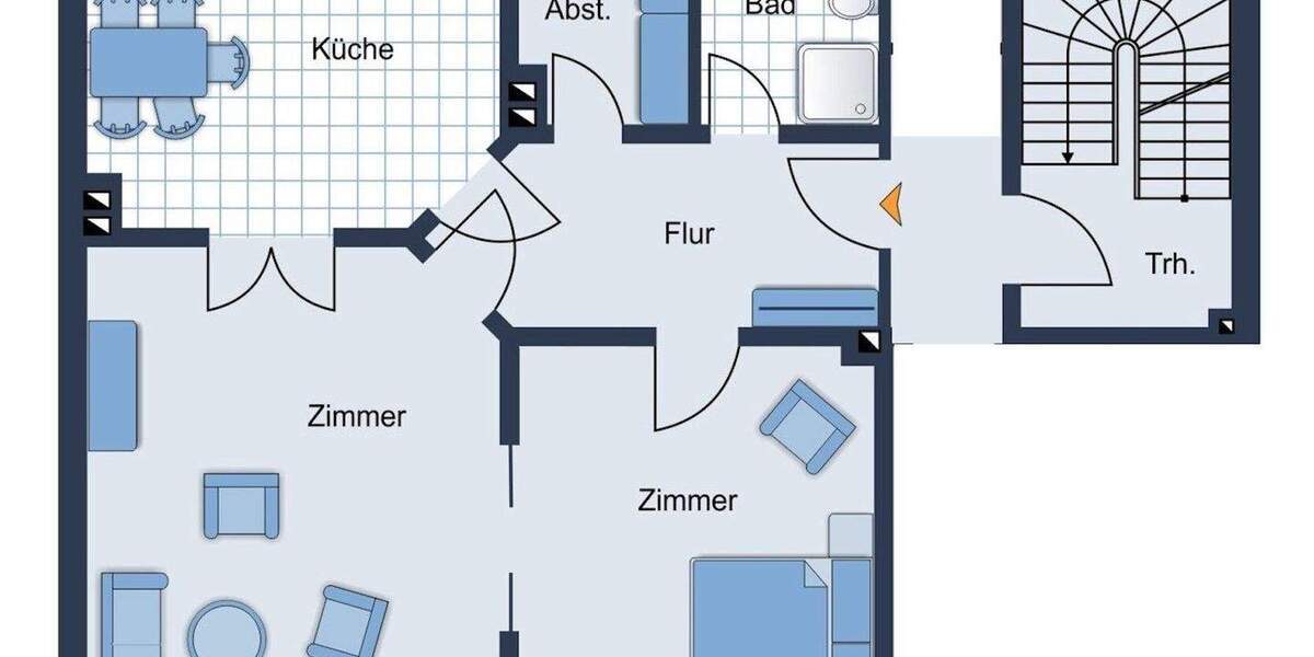 Etagenwohnung Schwerin Paulsstadt - 2 Zimmer, 90 m&sup2;, 630&euro; | Angebot:25780346