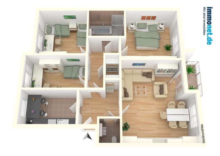 Viel Platz in der 4-Zimmer Wohnung in Fürstenberg