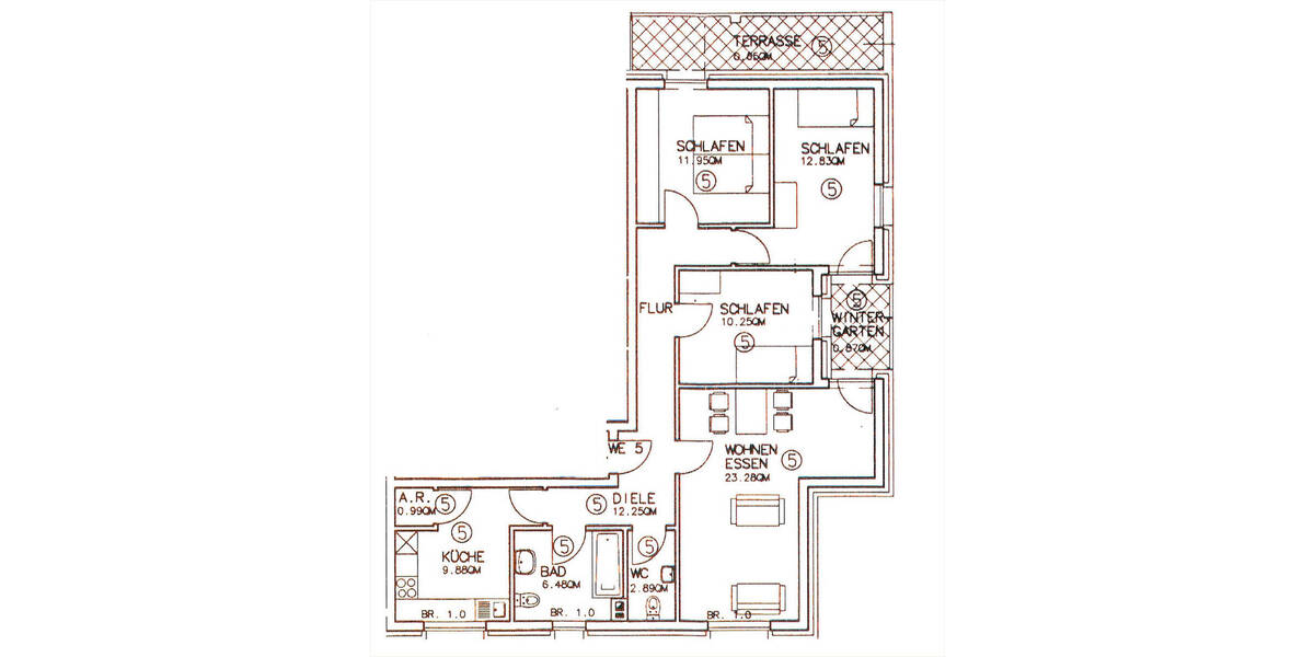 Etagenwohnung Aachen / Brand Brand - 4 Zimmer, 96 m&sup2;, 1.169&euro; | Angebot:26093123