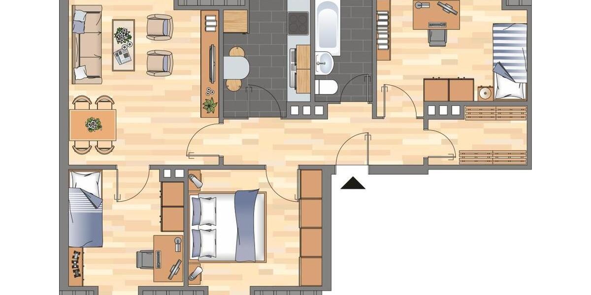 Dachgeschoßwohnung Wilhelmshaven Aldenburg - 3 Zimmer, 63 m&sup2;, 479&euro; | Angebot:24152992