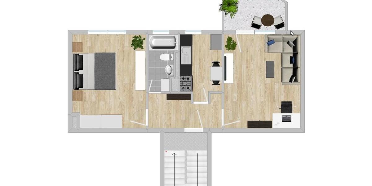 Etagenwohnung Riesa Canitz - 2 Zimmer, 51 m&sup2;, 304&euro; | Angebot:26637281