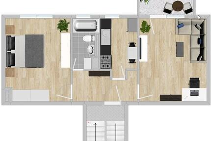 Wohnung Riesa Canitz - 2 Zimmer, 51 m&sup2;, 304&euro; | Angebot:26637281