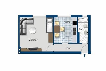 Single-Wohnung in Düsseldorf-Eller ab 01.09