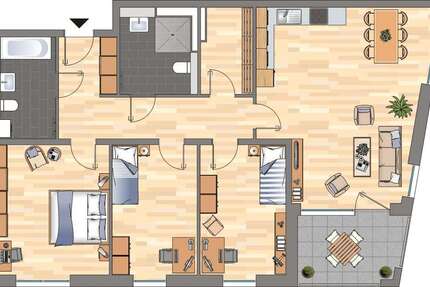 Wohnung Essen Südviertel - 4 Zimmer, 114 m&sup2;, 1.429&euro; | Angebot:26098345