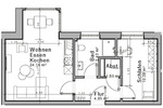 Etagenwohnung Quedlinburg Gernrode - 2 Zimmer, 46 m&sup2;, 595&euro; | Angebot:24253557