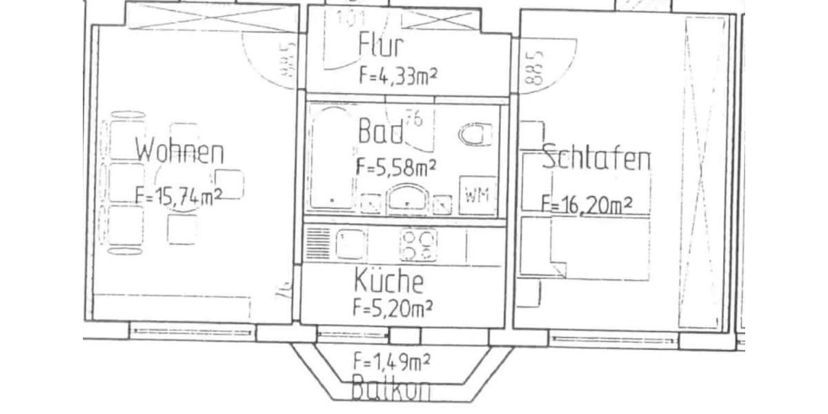 Etagenwohnung Taucha - 2 Zimmer, 47 m&sup2;, 474&euro; | Angebot:26548296