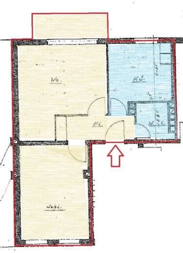 Etagenwohnung Hildesheim Nord - 2 Zimmer, 58 m&sup2;, 490&euro; | Angebot:26475099