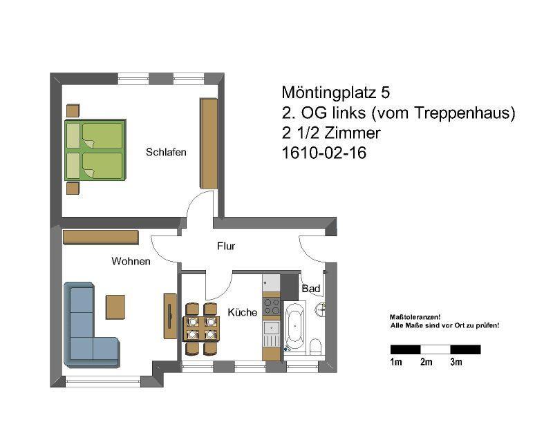 großzügige 2,5-Zimmer-Wohnung in ruhiger Lage