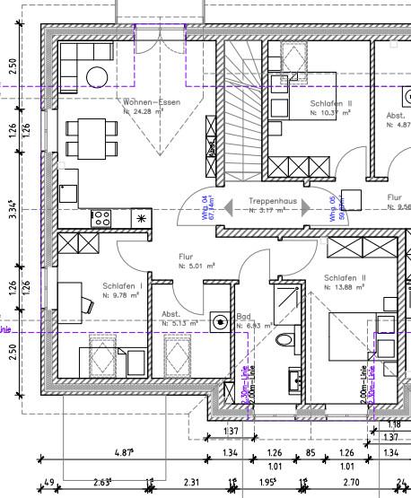 Etagenwohnung Dörphof - 3 Zimmer, 67 m&sup2;, 900&euro; | Angebot:24532946