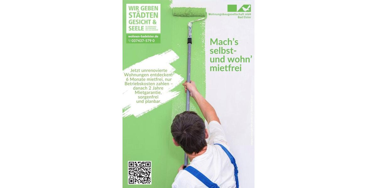 Etagenwohnung Bad Elster - 3 Zimmer, 56 m&sup2;, 310&euro; | Angebot:24428380