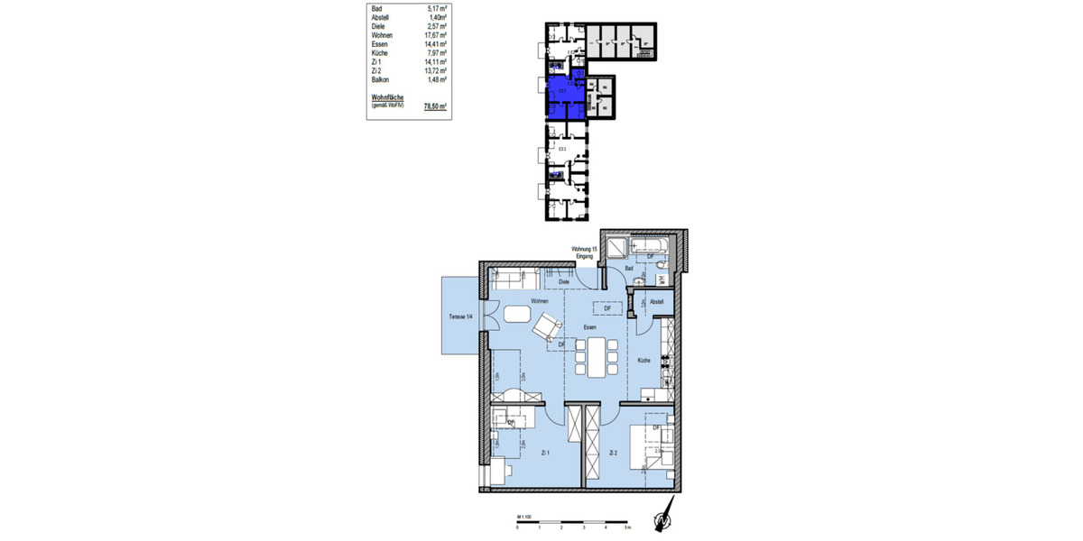 Etagenwohnung Dirlewang - 3 Zimmer, 79 m&sup2;, 785&euro; | Angebot:25177529