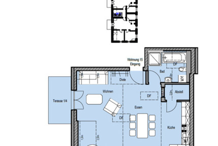 Wohnung Dirlewang - 3 Zimmer, 79 m&sup2;, 785&euro; | Angebot:25177529