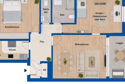 Wohnung Rotenburg (Wümme) - 3 Zimmer, 70 m&sup2;, 710&euro; | Angebot:26516013