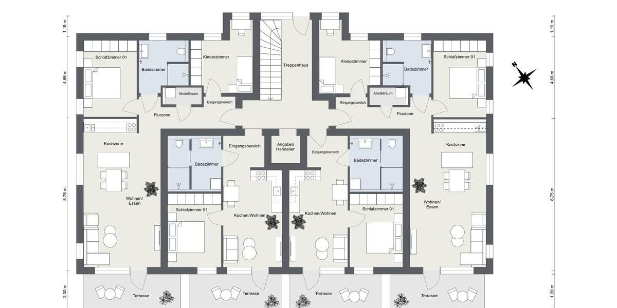 Etagenwohnung Bielefeld Jöllenbeck - 2 Zimmer, 48 m&sup2;, 768&euro; | Angebot:26645579