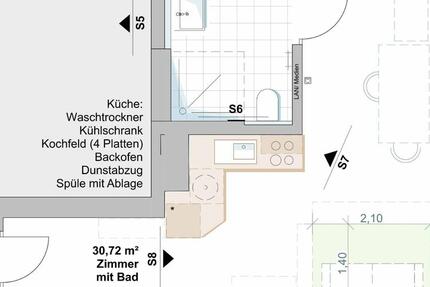 Wohnung Nürnberg Erlenstegen - 1 Zimmer, 31 m&sup2;, 700&euro; | Angebot:25282342