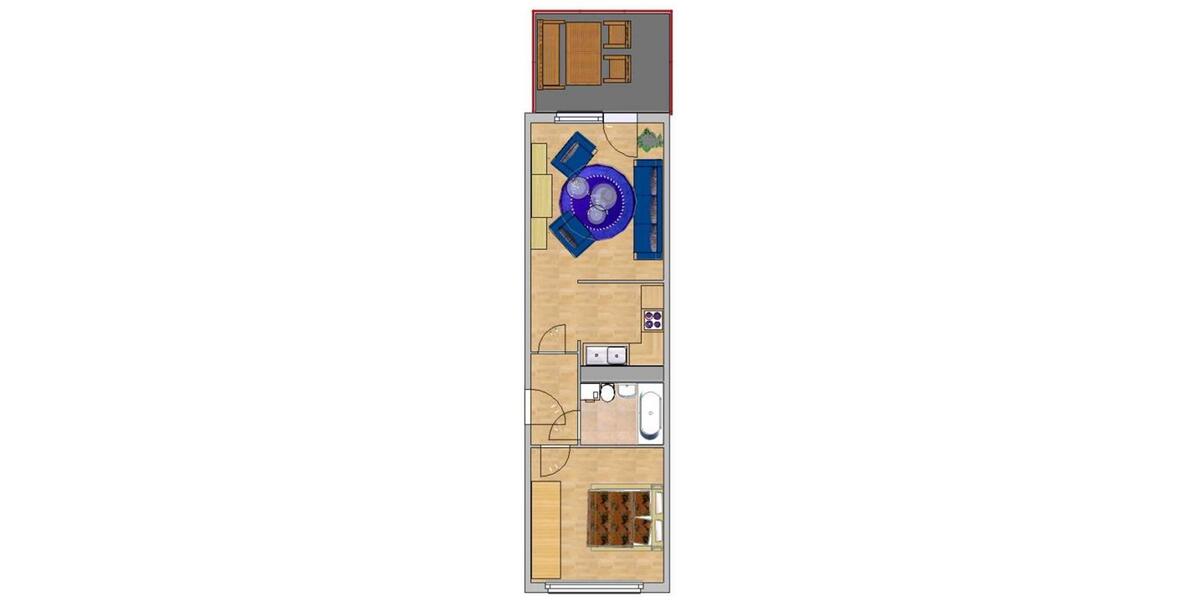 Etagenwohnung Frankenberg (Sachsen) - 2 Zimmer, 43 m&sup2;, 257&euro; | Angebot:26602876