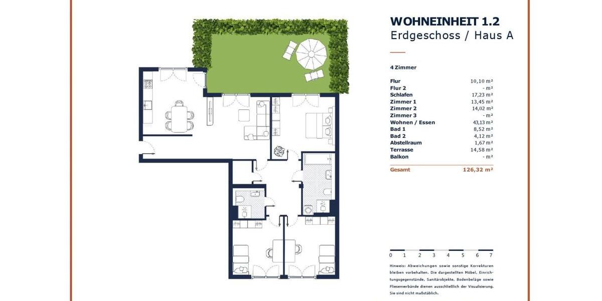Terrassenwohnung Leipzig Mitte - 4 Zimmer, 126 m&sup2;, 2.274&euro; | Angebot:26675786