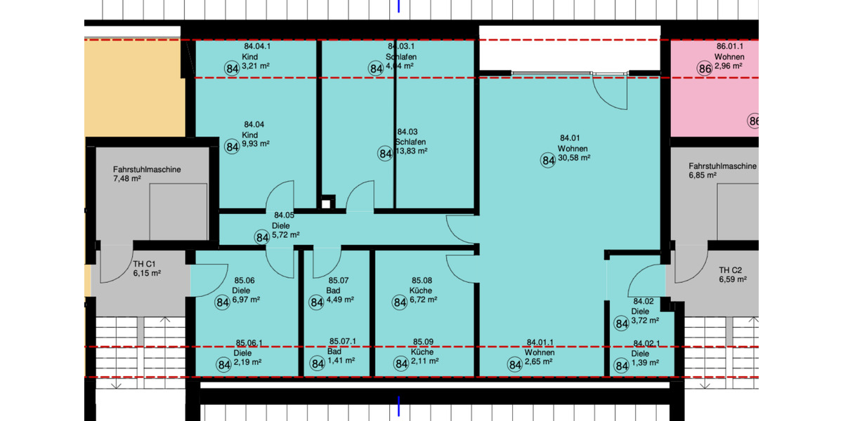 Dachgeschoßwohnung Hamburg Barmbek-Süd - 5 Zimmer, 91 m&sup2;, 2.100&euro; | Angebot:25854851