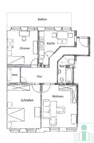 Etagenwohnung Bautzen - 3 Zimmer, 93 m&sup2;, 608&euro; | Angebot:26675776