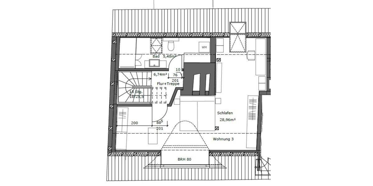 Exklusive 2-Raumwohnung über 2 Etagen - Balkon, EBK und Stellplatz 2 zimmer