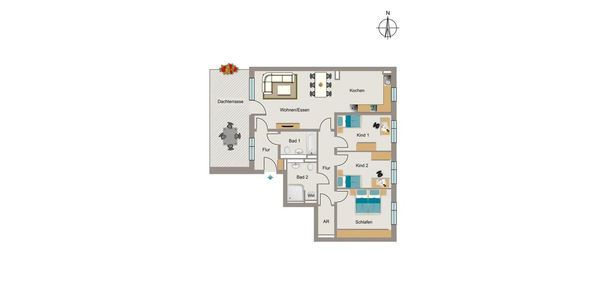Etagenwohnung Rheinbach - 4 Zimmer, 113 m&sup2;, 1.558&euro; | Angebot:26641595
