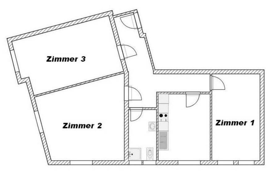3-Zimmer-Küche-Bad, Altbau, Nähe Uni