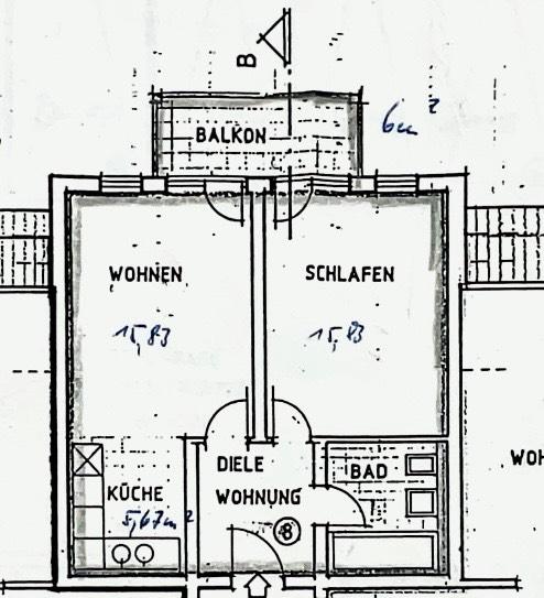 Dachgeschoßwohnung Bingen am Rhein - 2 Zimmer, 52 m&sup2;, 800&euro; | Angebot:26049480