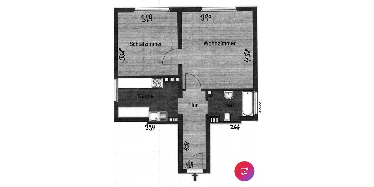 Wohnung ab 1.5.2026 in Südstadt frei! 2 zimmer
