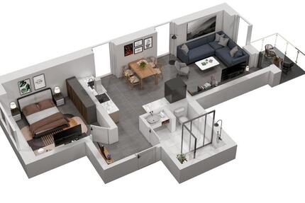 Wohnung Münster Münster-Südost - 2 Zimmer, 54 m&sup2;, 990&euro; | Angebot:26130714