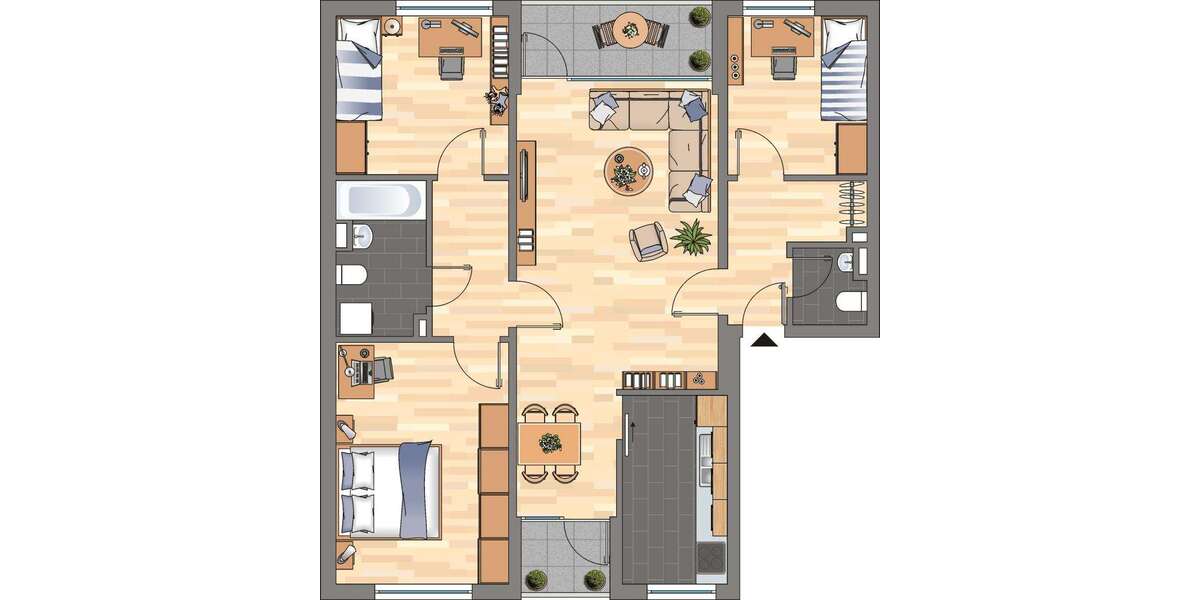 Wohnung zum Mieten in Braunschweig 779 € 89.18 m² 4 zimmer