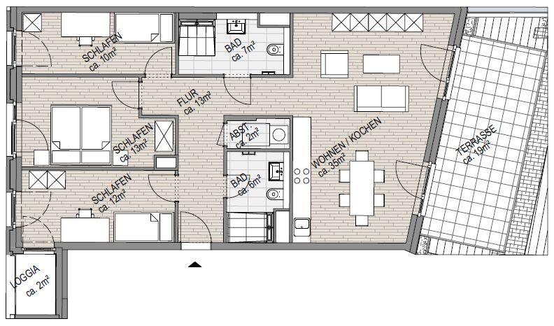 Etagenwohnung Hamburg Bahrenfeld - 4 Zimmer, 108 m&sup2;, 2.532&euro; | Angebot:25374481