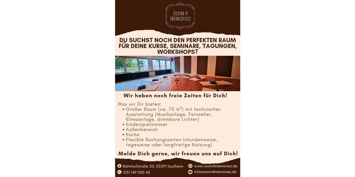 Kursraum, Tagungsraum, Seminarraum zu vermieten zimmer