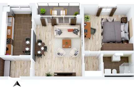 Wohnung zum Mieten in Hagen 303,15 € 58 m² 2 zimmer