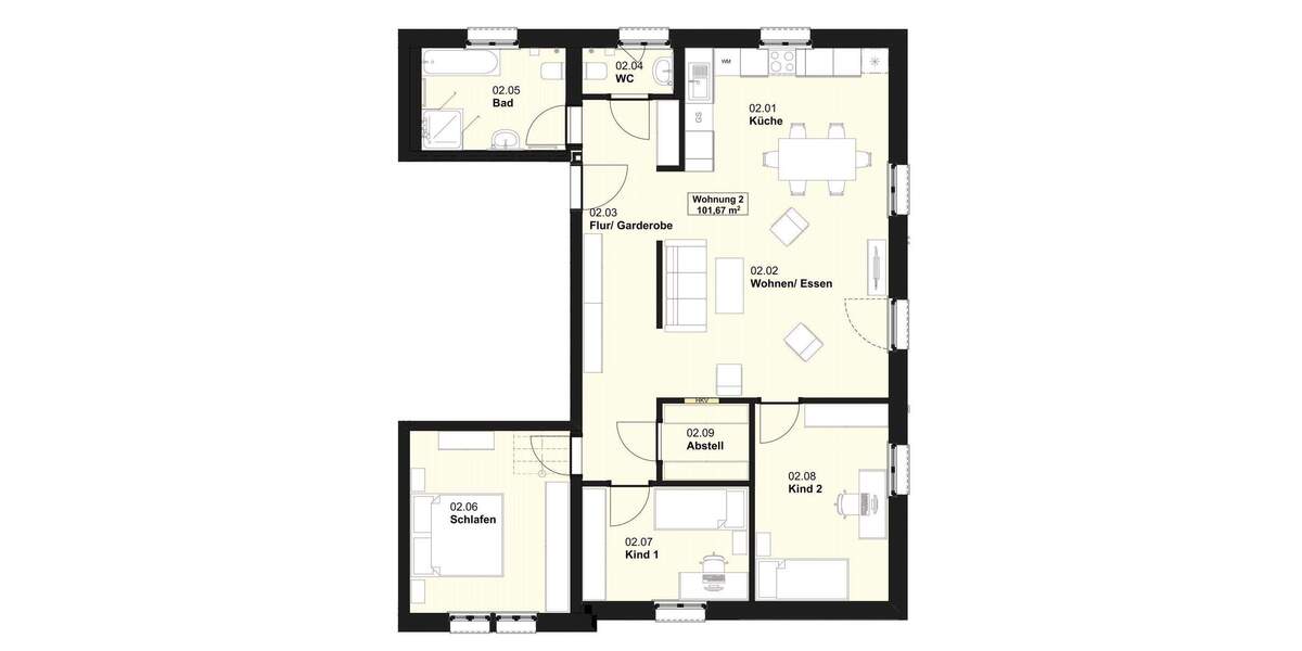 Etagenwohnung Radeberg Liegau-Augustusbad - 4 Zimmer, 101 m&sup2;, 1.070&euro; | Angebot:25749433