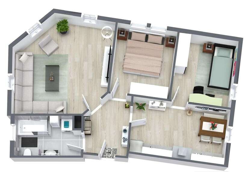 Wohnung zum Mieten in Zwickau 375 € 62 m² 3 zimmer