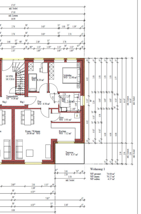 Neubau OG-Wohnung im Bunderzentrum