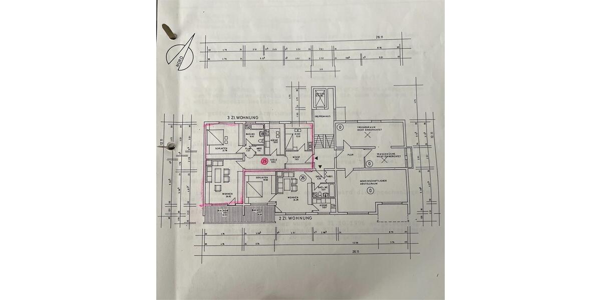 Etagenwohnung Nagold - 3 Zimmer, 98 m&sup2;, 1.100&euro; | Angebot:26535924