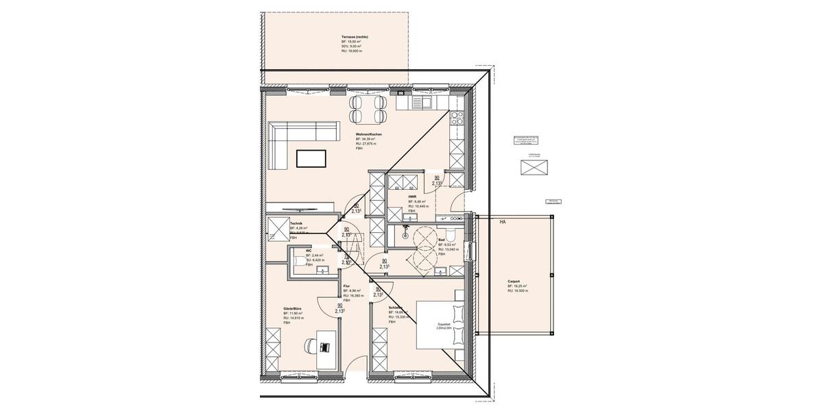 Erdgeschoßwohnung Bösel - 3 Zimmer, 90 m&sup2;, 975&euro; | Angebot:25895354