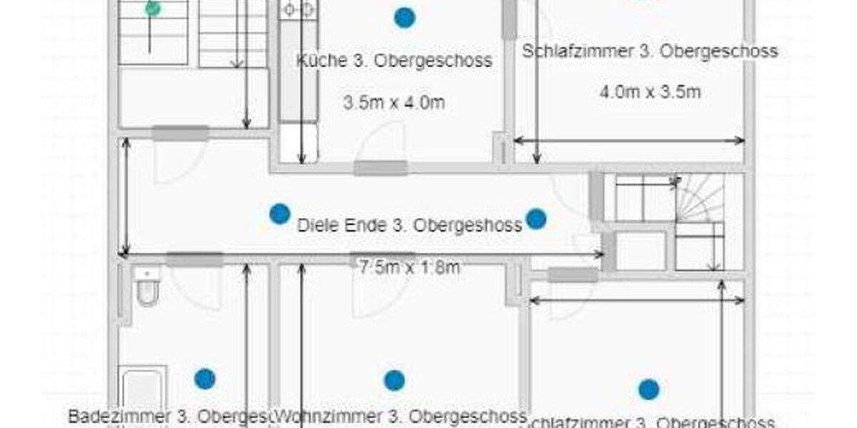 Etagenwohnung Dortmund Mitte - 3 Zimmer, 83 m&sup2;, 700&euro; | Angebot:25097674