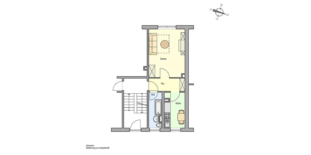 Erdgeschoßwohnung Grabow - 1 Zimmer, 31 m&sup2;, 220&euro; | Angebot:24212790