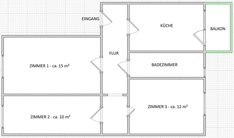 Etagenwohnung Sangerhausen - 1 Zimmer, 61 m&sup2;, 400&euro; | Angebot:26192463
