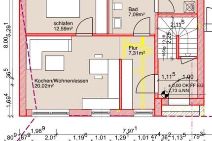 2 Zimmer EG - Wohnung mit Wohnküche und Bad 2 zimmer