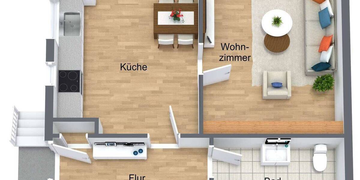 Einfamilienhaus Waldbüttelbrunn - 3 Zimmer, 72 m&sup2;, 880&euro; | Angebot:26596740