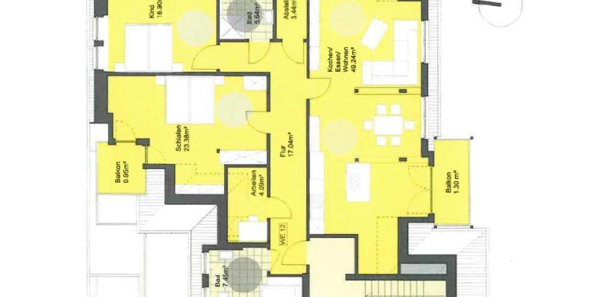 Dachgeschoßwohnung Mühlhausen (Thüringen) - 4 Zimmer, 129 m&sup2;, 900&euro; | Angebot:24416050
