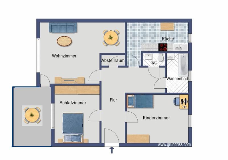 Etagenwohnung Osnabrück Dodesheide - 3 Zimmer, 76 m&sup2;, 661&euro; | Angebot:25289143
