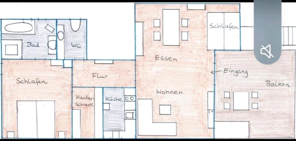 Wohnen auf Zeit Oldenburg Kreyenbrück - 2 Zimmer, 60 m&sup2;, 1.000&euro; | Angebot:25639487
