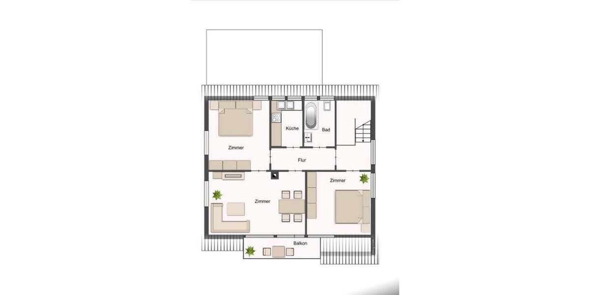 Wohnen auf Zeit Mössingen - 3 Zimmer, 55 m&sup2;, 525&euro; | Angebot:25218246