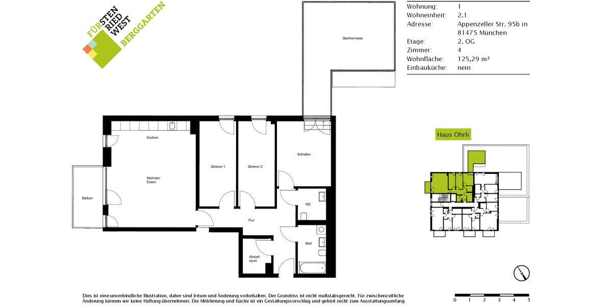 Etagenwohnung München Thalkirchen-Obersendling-Forstenried-Fürstenried-S - 4 Zimmer, 125 m&sup2;, 2.900&euro; | Angebot:24440435