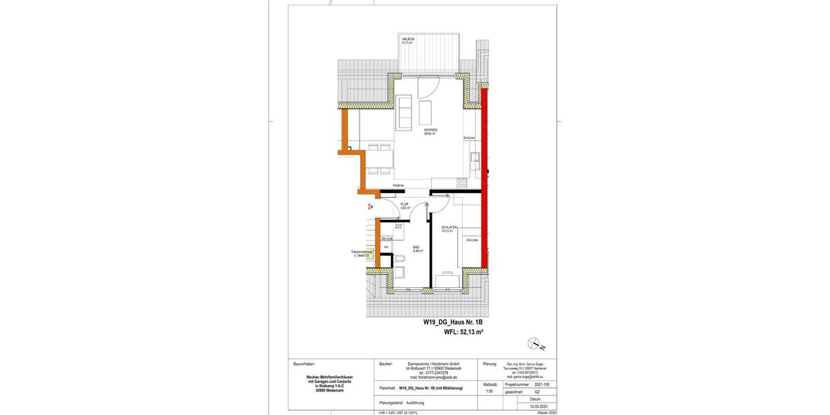 Dachgeschoßwohnung Wedemark - 2 Zimmer, 52 m&sup2;, 860&euro; | Angebot:26647152